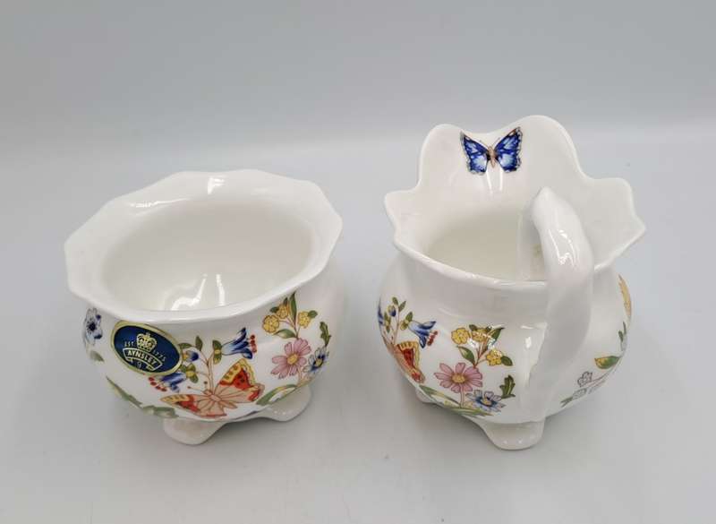 Vintage Aynsley COTTAGE GARDEN Surgar Bowl and Greamer -Bone China -England