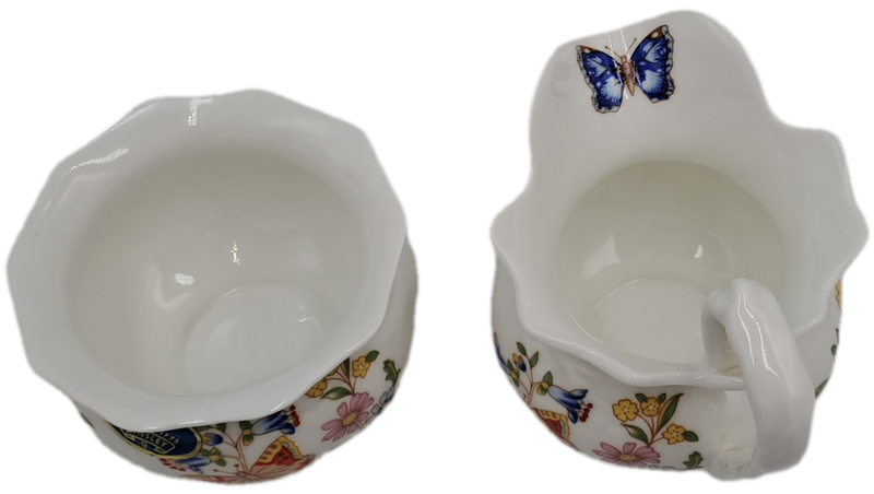 Vintage Aynsley COTTAGE GARDEN Surgar Bowl and Greamer -Bone China -England
