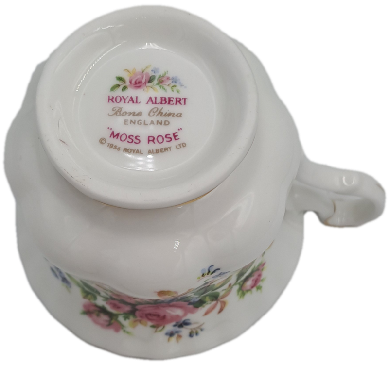 Vintage Royal Albert MOSS ROSE Tea TRIO - Bone China - England-