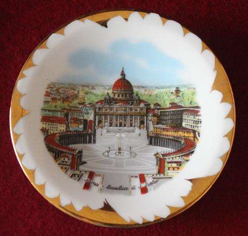 Handpainted wall Plate - Rome St pieters 125mm