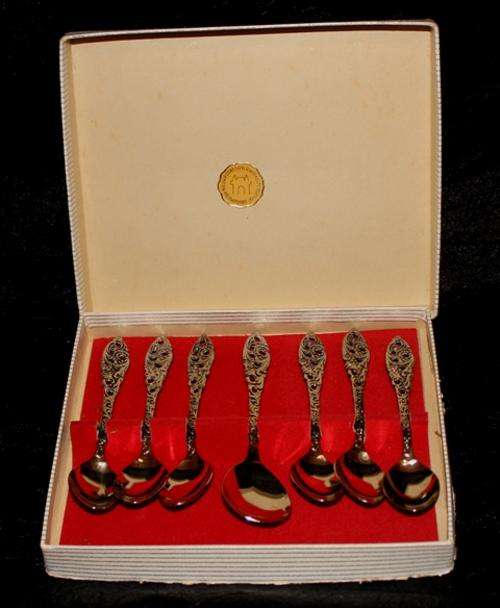 Nieuwpoort Silverworks LTD Holland - Spoon set  - Speculum Plate in Box Holland -  see all Photo's