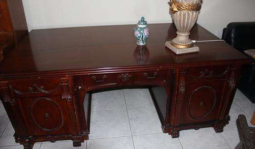 a Antique Solid wood Desk (Very Heavy) 2200mm X1220mm X 770mm - see all photo's for condition