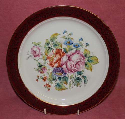 Gloria Fine Porcelain Bavaria Handwork Bayreuth West -Germany Plate 242mm