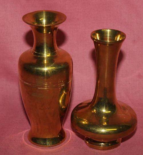 2 Brass Vases 455g