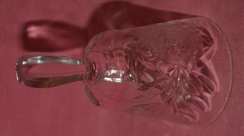 a Glass Dinner Bell-  130mm