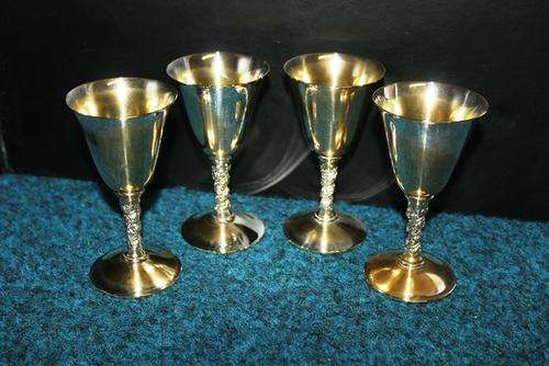 4 Brass Goblets 135mm x 72mm