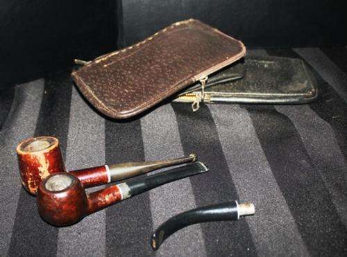 2 x Vintage Wooden Pipes and extra Stem a is a DR Macnab selected Brair Pipe - see condition