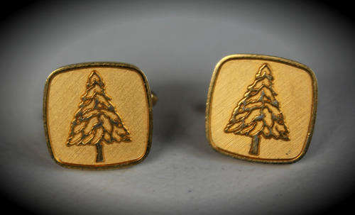 a Pair of plated  Vintage `  FNB  ?  `  Cufflinks