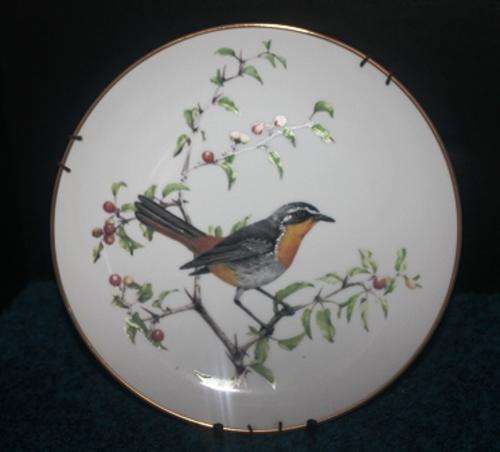 Limited edition wall Plate 1 of 2000 sets world Wide.-Cape Robin 1983- Jill Adams