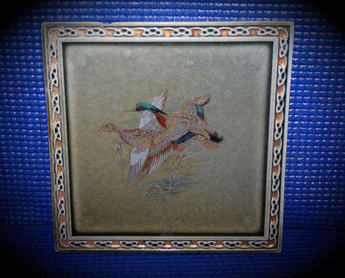 Vintage WADE Porcelain Tile Made in Ireland by Wade Co. ARMAGH- CHIPPED ON Rim 139x139mm