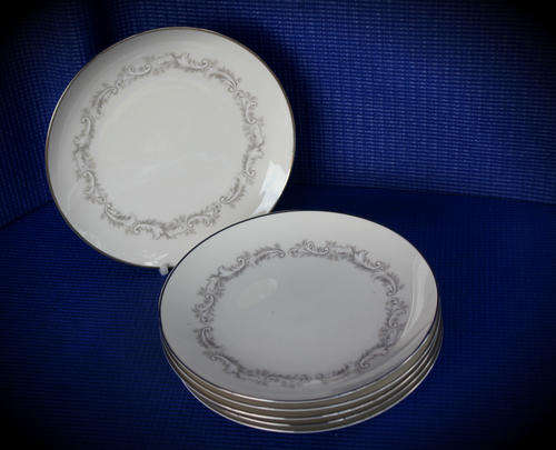 Notitake Ivory China 7540-MARQUIS Japan 6 plates 209mm - MORE AVAILABLE SEE MY OTHER LISTINGS