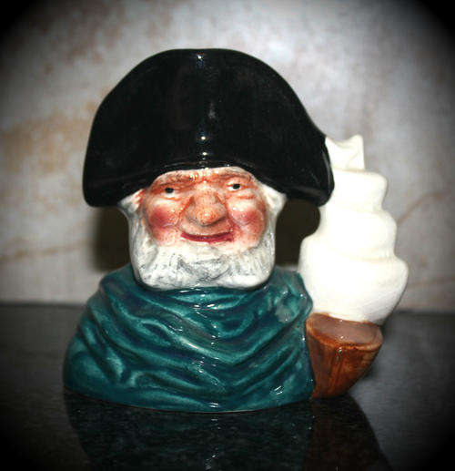 Genuine Staffordshire  Hand Painted Shorter & Son Ltd Character Jug - Captain Ahab-England