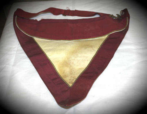 Vintage Free masons masonic leather Apron  - very dirty and have some damage see photos
