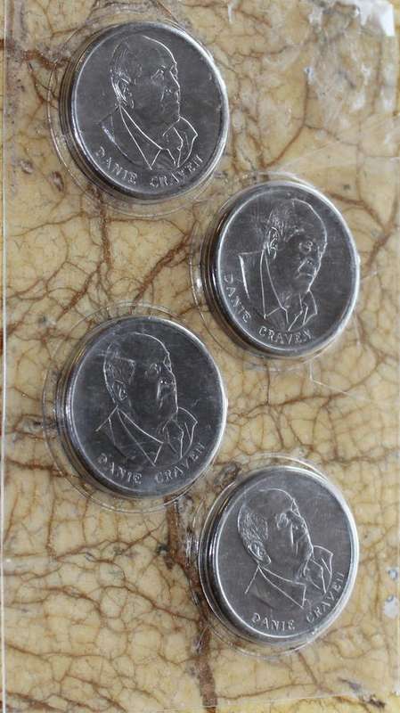 Full Set of 4 Different Danie Craven Coins /Tokens still sealed