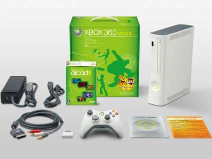 Xbox 360 arcade with 6 games.