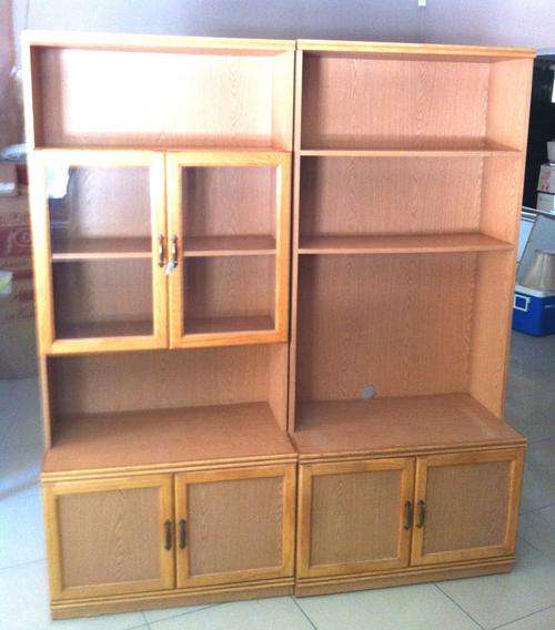 Light oak TV and display cabinet