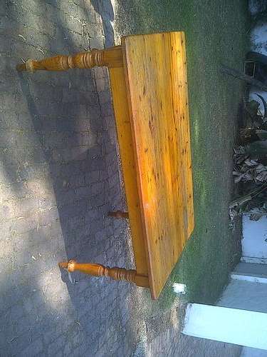 A solid Oregon pine dinning table