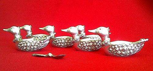 set of 6 Silver plated cruets