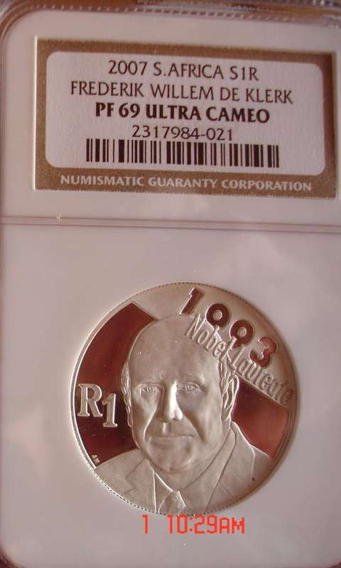 SILVER R1  2007 S1R DE KLERK PF69