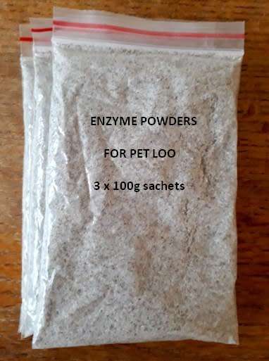 Bio-degrader enzyme powders for use with Enviro Green Pet Loo - (3 SACHET PACK)
