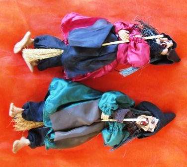 Haloween Witches on Brooms