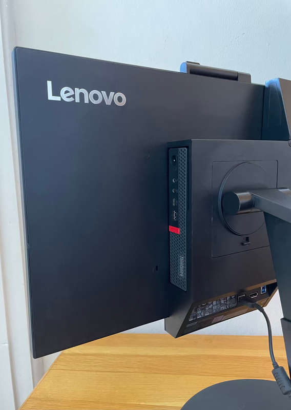 LENOVO THINKCENTRE TI024GEN3 + THINKCENTRE M920Q CORE I5 8TH GEN ALL-IN-ONE PC (MONITOR AND TINY PC)
