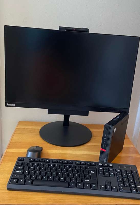 LENOVO THINKCENTRE TI024GEN3 + THINKCENTRE M920Q CORE I5 8TH GEN ALL-IN-ONE PC (MONITOR AND TINY PC)