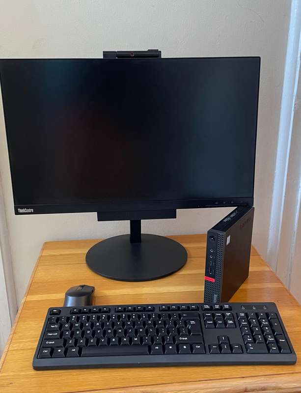LENOVO THINKCENTRE TI024GEN3 + THINKCENTRE M920Q CORE I5 8TH GEN ALL-IN-ONE PC (MONITOR AND TINY PC)