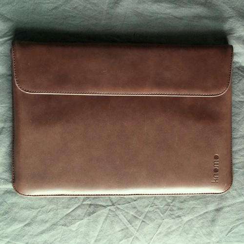 MACBOOK AIR 11" CARRY CASE / ENVELOPE | GENUINE LEATHER BROWN | KNOMO | FREE SHIPPING