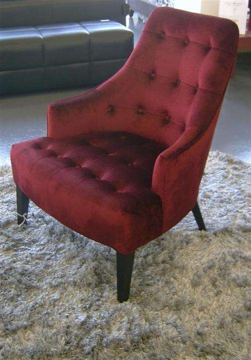 AURORA BURGUNDY MAROON FABRIC LEISURE CHAIR