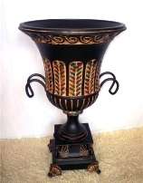 IRON + RESIN DECORATIVE FLOOR VASE