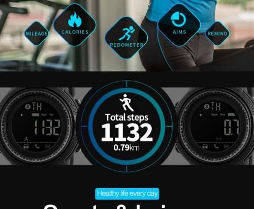 Sports / Outdoor Bluetooth, Android/ ios Sync, Waterproof 50 m Skmei Digital Full Function Watch,