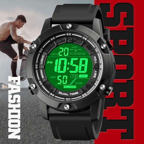 100 meter Waterproof Swimming / Diving Digital Full function sport orientated watch.