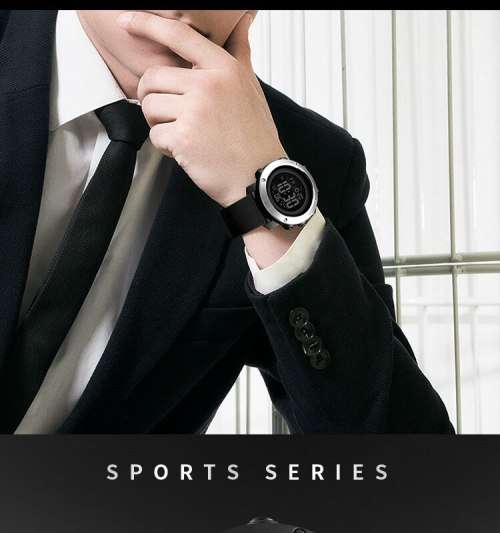 Skmei Stainless Bezel Digital Full Function Dual Time Chronograph 50m waterproof.