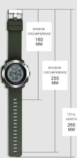 50m Waterproof Skmei Stainless Bezel, Digital Full Function, Dual Time Chronograph .