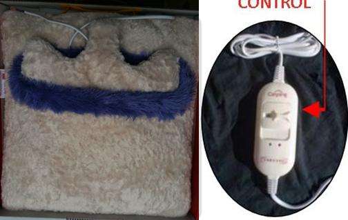 VERY VERY WARM Electrical Foot Warmers / Heated lap or back Cushion Heater -many colors