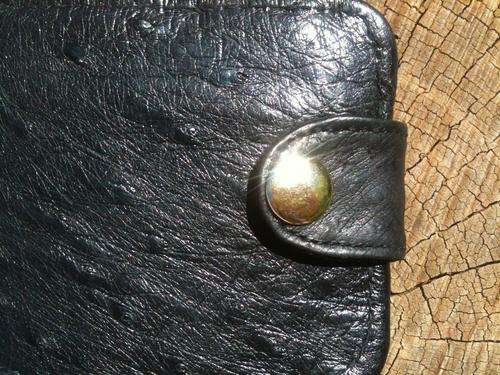 BRAND NEW GENUINE 100 % OSTRICH LEATHER WALLET Black or Brown