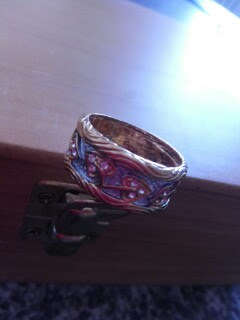 Beautiful Rose gold ring with rhinestones