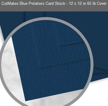 CUTMATES12x12" BLUE POTATOES - The card stock that cuts like butter
