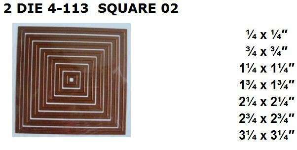SIMPLY 2 DIE 4-113 SQUARE 02  ~~~  NEW ~~~