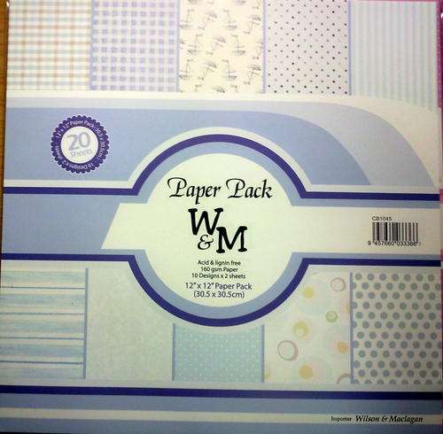 PATTERN PAPER (20 SHEETS 12x12) - BLUE MIX