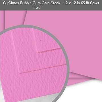 CUTMATES 12x12" BUBBLEGUM - Card Stock that cuts like butter