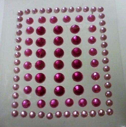 RHINESTONES  - STICK ON -  PINKS (3 sizes)  90