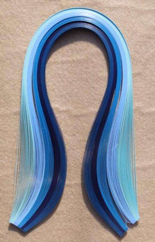 3mm QULLING PAPER  BLUES MIX
