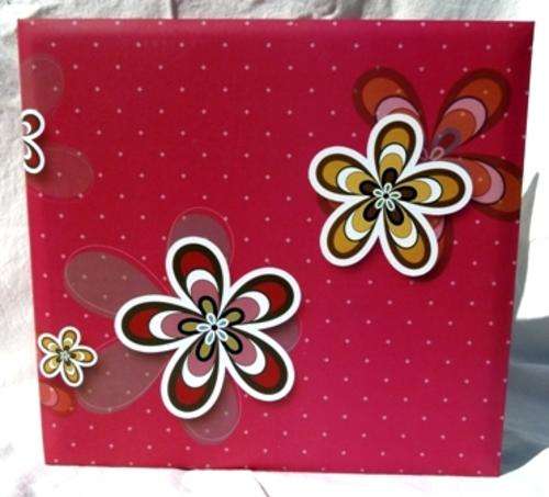 12x12" ALBUM - CERISE WITH FOWERS