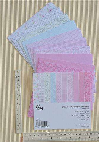 WM PATTERN PAPER PACK 6x6" PINK MIX    **** SPECIAL ****