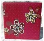 12x12" ALBUM RED - FLOWERS