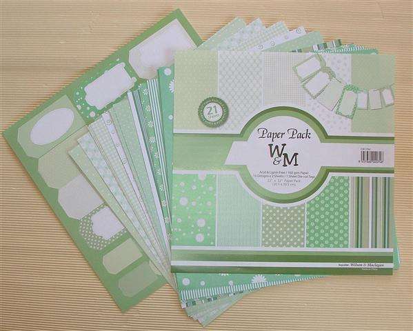 12x12" WM PATTERN PAPER PACK GREEN