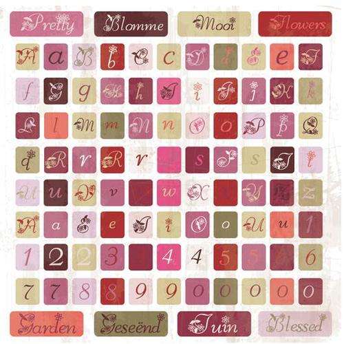 12x12 " SD PAPER ALFA & STRIPE - DOUBLE SIDED PAPER