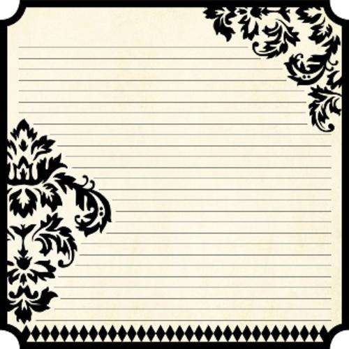 12x12" TC NOTIONS DAMASK  D/S CARD STOCK